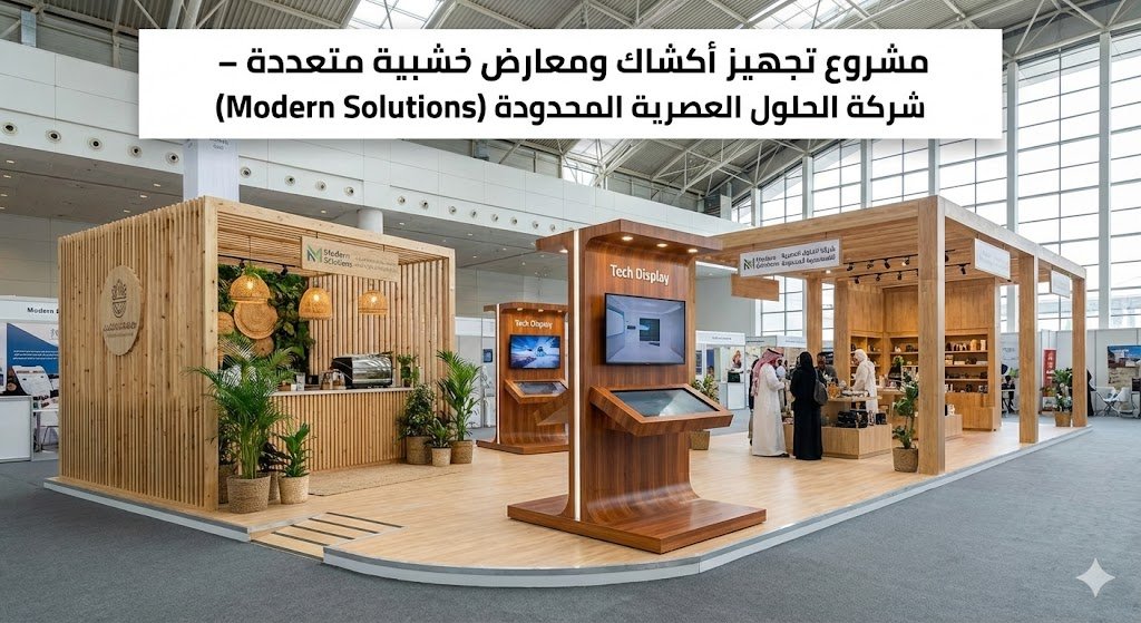 تجهيز أكشاك ومعارض خشبية متعددة