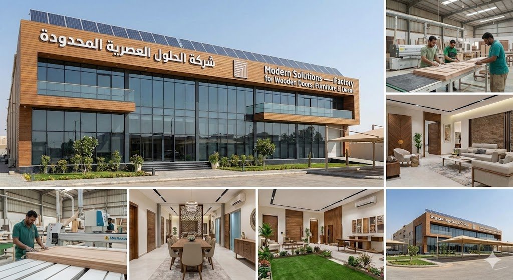 مصنع الشركة — تصنيع الأبواب الخشبية والأثاث والديكورات