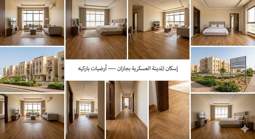 إسكان المدينة العسكرية بجازان — أرضيات باركيه