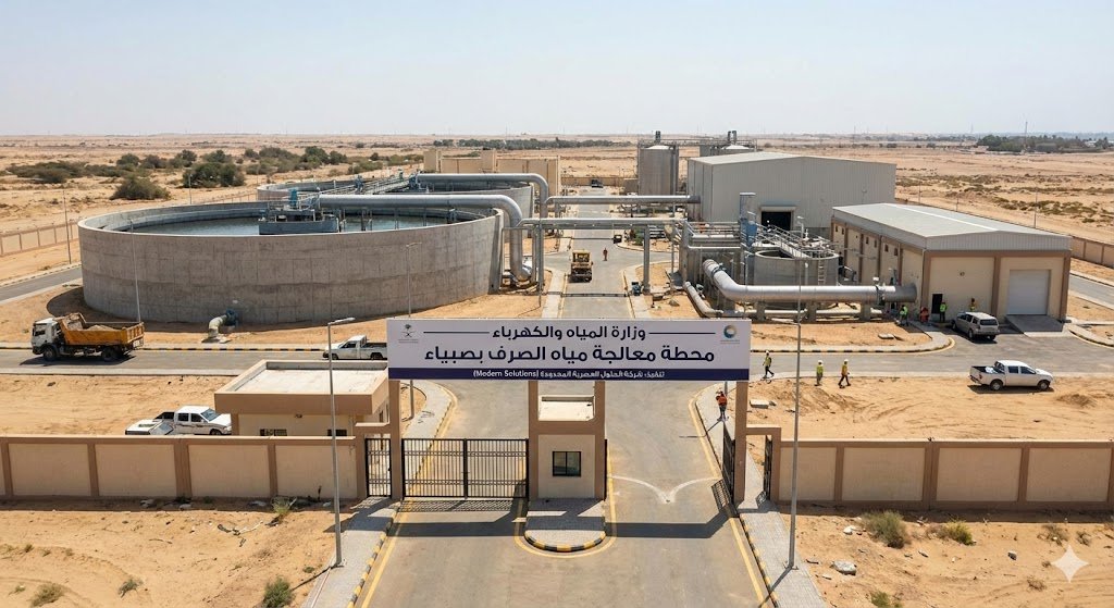 وزارة المياه والكهرباء — محطة معالجة مياه الصرف بصبياء