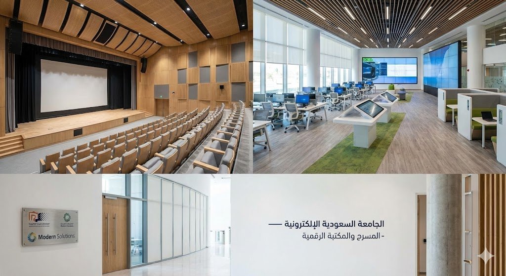 الجامعة السعودية الإلكترونية — المسرح والمكتبة الرقمية